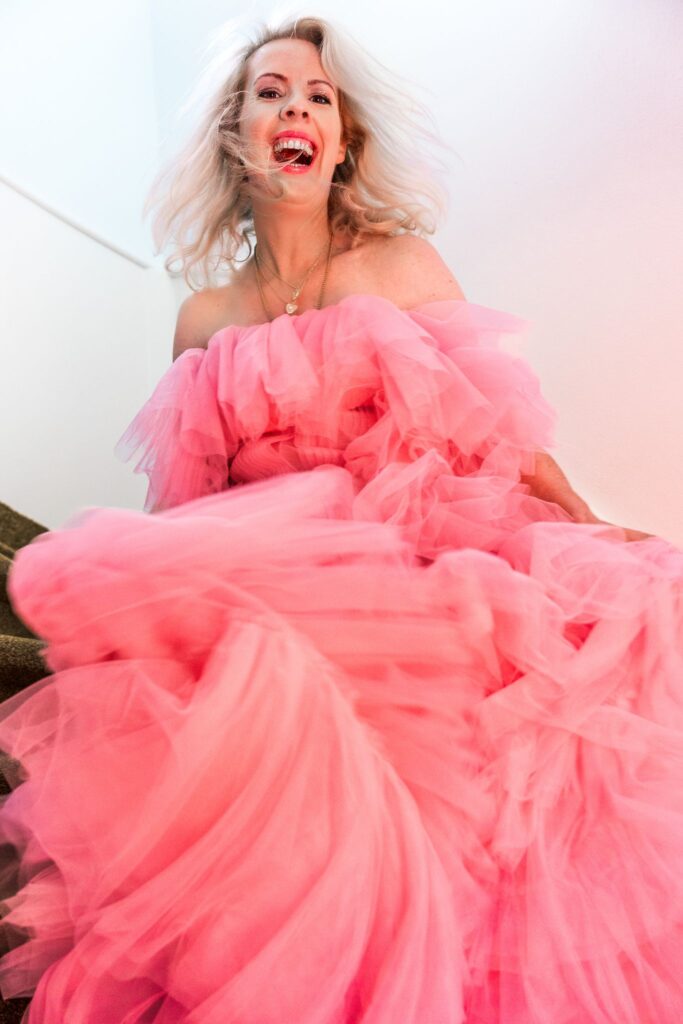 Roze poofy tule jurk van Fantasy Design